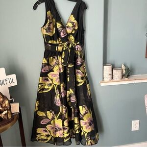 Eva franco black floral dress